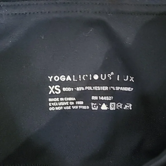 Yogalicious Lux Black Leggings Sz XS - Picture 3 of 3